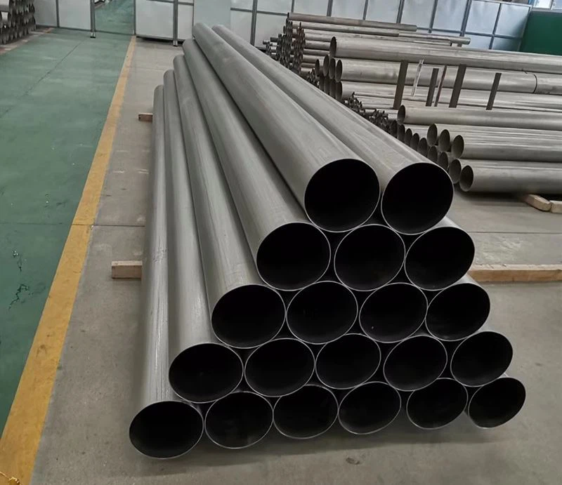 Pure Titanium Pipes In Factory